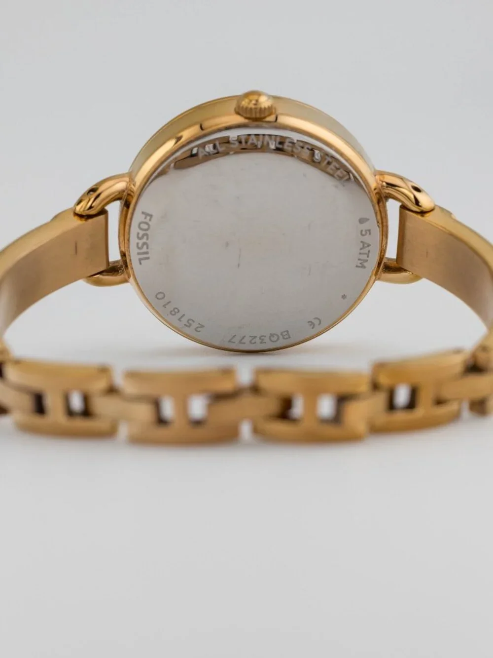 Fossil BQ3277 Crystal Mother of Pearl Quartz Analog Women's Watch New Battery